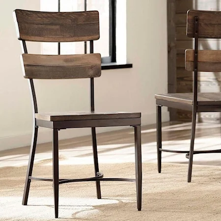 Set of 2 Dining Side Chair with Ladder Backrest